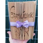 Vágott könyvszobor, egyedi felirattal