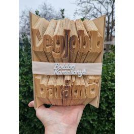 Könyvszobor "Legjobb barátnő" felirattal